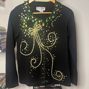 Vintage Jack B. Quick Beaded Christmas Sweater - Size Small - Like New